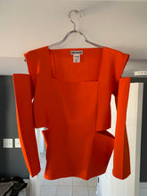 Load image into Gallery viewer, 1990s Issey Miyake Red Square Cutout Sweater - Size M