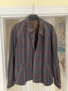 1980s CDGH Earth Tone Plaid Work Blouson - Size L
