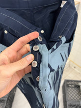 Load image into Gallery viewer, 1990s Dexter Wong Paint Drip Print Pinstripe Trousers - Size L