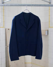 Load image into Gallery viewer, ss1993 Yohji Yamamoto Navy Gabardine Cropped Suit Jacket - Size M
