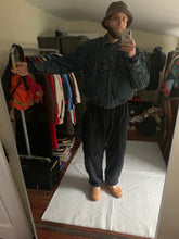 Load image into Gallery viewer, aw1986 Katharine Hamnett Denim Cargo Bomber Jacket - Size L