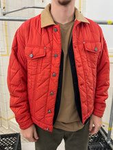 Load image into Gallery viewer, 1990s Armani Quilted Trucker Jacket w/ Leather Collar - Size L