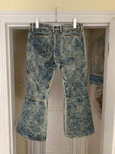 Load image into Gallery viewer, ss2007 Issey Miyake Rose Embossed Paneled Flared Denim Pants - Size XS