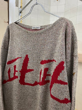 Load image into Gallery viewer, 1980s Armani Calligraphy Intarsia Knit Sweater - Size XL