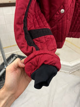 Load image into Gallery viewer, 1990s Armani Heavy Red Cotton Cropped Bomber with Black Contrast Trim Detailing - Size XL