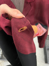 Load image into Gallery viewer, ss2002 Yohji Yamamoto Maroon Silk Gauze Saeko Jacket - Size L