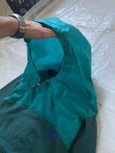Load image into Gallery viewer, 2000s Final Home Teal Crewneck Sweater with Ripstop Monk Hood - Size M