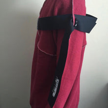Load image into Gallery viewer, 2015 Kiko Kostadinov x Stussy Red Reconstructed Crewneck Sweater - Size M