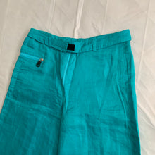 Load image into Gallery viewer, 2000s Armani Teal Linen Technical Trousers with Lampo Zippers - Size M