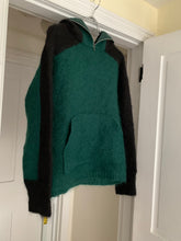 Load image into Gallery viewer, 2000s Vintage Green and Black Mohair Ninja Hoodie - Size M
