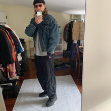 Load image into Gallery viewer, 1980s Katharine Hamnett Denim Cargo Bomber Jacket - Size L