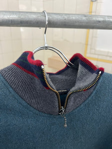 1980s Armani Mockneck Zip Sweater - Size M