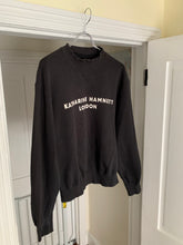 Load image into Gallery viewer, 1990s Katharine Hamnett Logo Crewneck with Articulated Neck and Cuff Ribbing - Size L