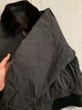 Load image into Gallery viewer, 1990s Armani Washed B-15 Bomber Jacket with Removable Fur Collar and Articulated Shoulder Gusset - Size XL