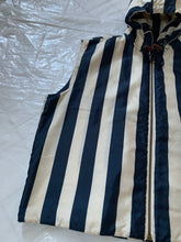 Load image into Gallery viewer, 1990s Armani Navy Pinstripe Oversized Hooded Vest - Size XL