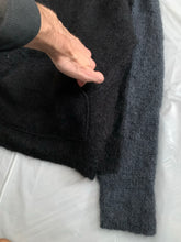 Load image into Gallery viewer, 2000s Vintage Grey and Black Mohair Ninja Hoodie - Size M