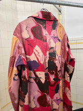 Load image into Gallery viewer, aw1997 Yohji Yamamoto Polyurethane Coated Abstract Print Trench Coat - Size OS