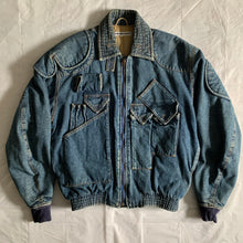 Load image into Gallery viewer, 1980s Katharine Hamnett Denim Cargo Bomber Jacket - Size L