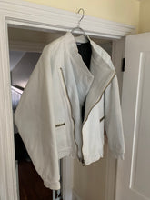 Load image into Gallery viewer, 1980s Issey Miyake White Dual Backzip Heavy Cotton Bomber Jacket with Asymmetric Closure - Size XL