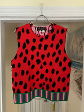 Load image into Gallery viewer, ss2018 CDGH+ Red Leopard Print Knitted Vest - Size M