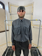 Load image into Gallery viewer, 1980s Katharine Hamnett Grey Silk Military Cargo Shirt - Size OS