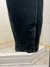 Load image into Gallery viewer, 1980s Katharine Hamnett Faded Black Cotton Joggers with Adjustable Cuffs - Size M