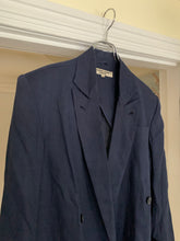 Load image into Gallery viewer, 1980s Katharine Hamnett Navy Linen Double Breasted Blazer - Size M