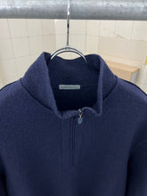 Load image into Gallery viewer, Late 1990s Mandarina Duck Raw Cut Boiled Wool Quarter Zip Pullover - Size M