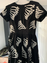 Load image into Gallery viewer, 2000s Vintage You Must Create Wool Dress with Spinal Skeleton Embroidery - Size S