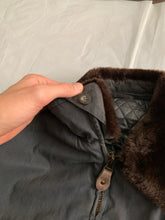 Load image into Gallery viewer, 1990s Armani Washed B-15 Bomber Jacket with Removable Fur Collar and Articulated Shoulder Gusset - Size XL
