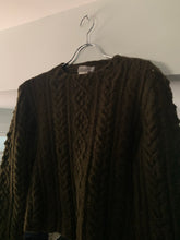 Load image into Gallery viewer, 1990s Yohji Yamamoto Cropped Olive Cableknit Sweater - Size S
