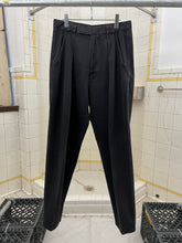 Load image into Gallery viewer, 1980s Katharine Hamnett Washed Black Pleated Tapered Trousers - Size M