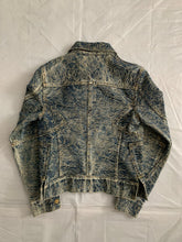 Load image into Gallery viewer, ss2007 Issey Miyake Rose Embossed Paneled Denim Jacket - Size XS