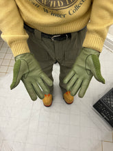 Load image into Gallery viewer, 1980s Armani Tonal Green Gloves - Size M