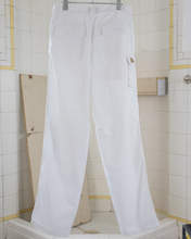 Load image into Gallery viewer, 1990s Armani White Pants with Cargo Pockets on the Shin - Size S