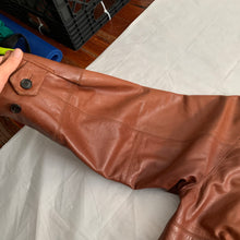 Load image into Gallery viewer, aw1992 Issey Miyake Leather Pillow Neck Flight Jacket with Packable Hood - Size XL