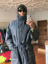Load image into Gallery viewer, 1990s Armani Navy Hooded Military Parka - Size M