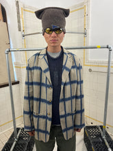 Load image into Gallery viewer, 1990s Armani Checkered Dyed Beige Linen Blazer - XL