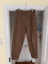 Load image into Gallery viewer, 1980s Katharine Hamnett Brown Cotton Military Trousers with Zipper Hems - Size M