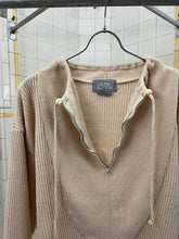 Load image into Gallery viewer, 1980s Marithe Francois Girbaud Wide Quarter Zip Sweater with Neck Cinching Detail - Size L