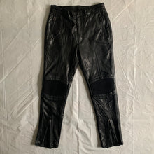 Load image into Gallery viewer, aw1996 Issey Miyake Black Sheep Leather Moto Biker Pants - Size L