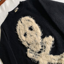 Load image into Gallery viewer, aw1994 Yohji Yamamoto Intarsia Skull and Bones Sweater - Size M
