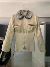 Load image into Gallery viewer, 1990s Dexter Wong Super Cropped Faux Collared Bomber Jacket with Extended Hem Ribbing - Size M