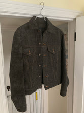 Load image into Gallery viewer, 1997 CDGH Charcoal Grey Textured Tweed Trucker Jacket - Size M