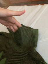Load image into Gallery viewer, 1980s Issey Miyake Green Wool Turtleneck Sweater with Embossed Graphic - Size L