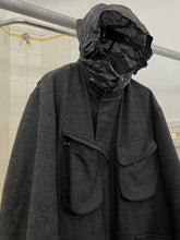 Load image into Gallery viewer, Late 1990s Mandarina Duck Thick Wool M65 Jacket with Black Nylon Hood - Size L