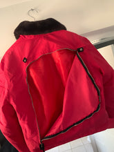 Load image into Gallery viewer, 2000s Vintage Jipijapa Red Nylon Backzip Jacket with Removable Fur Collar - Size M