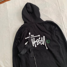 Load image into Gallery viewer, 2015 Kiko Kostadinov x Stussy Split Reconstructed Black Hoodie - Size XL