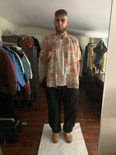 Load image into Gallery viewer, 1990s Armani Aloha Luggage Tag Rayon Shirt - Size M