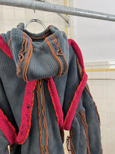 Load image into Gallery viewer, Seeing Red Teal Dyed Elephant Trunk Hoodie with Red Token Bag - Size OS